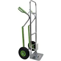 TRUTZHOLM Sackkarre mit Treppenrutsche Traglast 200 kg Aluminium PU Räder Stapelkarre