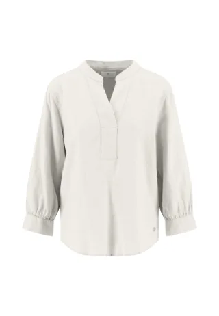 FYNCH-HATTON - BLOUSE 3/4 TUNIC LINEN MIX CHAM milk - Gr. - 42