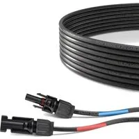 enjoy solar 4mm² /6mm² mit Solarsteckern für Solarpanel und Laderegler 1-20m Solarkabel, (1000 cm), Profi Solarkabel mit Steckern und Aderendhülsen(Ladereglersseite)