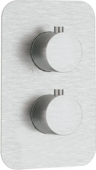 Neuesbad Unterputz Thermostat Brausearmatur - rund, edelstahl gebürstet NB1DEBXY_FEBT1