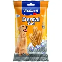 Vitakraft Dental 3in1 - Zahnpflege-Snack für Hunde ab 10 kg, Snack für: Hunde
