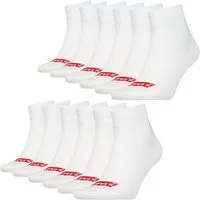 Levi's® Kurzsocken Mid Cut Batwing Logo Socks (6-Paar) mit seitlichen Belüftungslinien