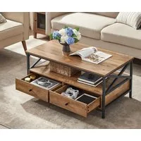 VASAGLE Couchtisch, Sofatisch, Wohnzimmertisch, 100 x 55 x 45 cm(LxBxH)