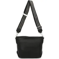 ITALYSHOP24 Schultertasche Damen Tasche Shopper CrossBody Brusttasche Umhängetasche Hobo Bag, Henkeltasche, 3 Fächer, vielseitig, praktisch, stylisch und geräumig
