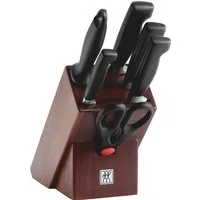 Zwilling Messerblock **** VIER STERNE (7tlg), Made in Germany, Sonderschmelze, inkl. Vielzweckschere & Wetzstahl