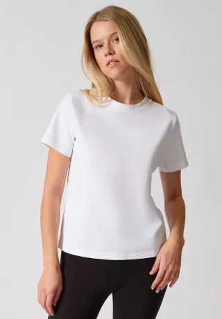 SKINY - Skiny Damen Shirt kurzarm Premium Heavy Tee white - Gr. - 38