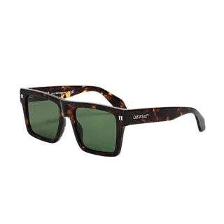 Off White - "Lawton" Quadratischer Rahmen-Sonnenbrille für Herren/Damen Unisex (Braun/Grün)