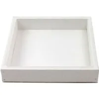 matches21 HOME & HOBBY Dekotablett Tablett Dekotablett quadratisch weiß 20x20x3 cm (1 St)