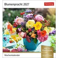 Wandkalender Blumenpracht Postkartenkalender 2027 - Wochenkalender mit 53 Postkarte