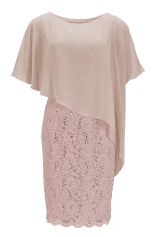 SWING - Cocktailkleid mit Überwurf peach blush - Gr. - 42
