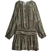Bhoem Minikleid BHOEM Drapiertes Ballonkleid mit Paisley-Muster (1-tlg)