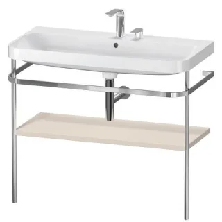 Duravit Happy D.2 Plus c-shaped Set mit Metallkonsole Taupe Supermatt 975x490x850 mm - HP4838E8383 HP4838E8383
