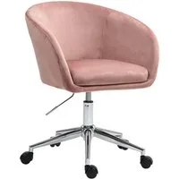 SVITA Bürostuhl LOUISA, Schreibtischstuhl, Samtbezug, 360° drehbar, Rosa