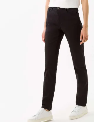 Brax Damen Five-Pocket-Hose Style CAROLA, perma schwarz, Gr. 40L