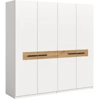 Home affaire Kleiderschrank NIEL, Schlafzimmerschrank, Garderobe, Schrank (1-St., BxH: 200x200 cm, 2 Kleiderstangen, 4 Einlegeböden) Kleiderschrank, Schrank, Schlafzimmer, Jugendzimmer