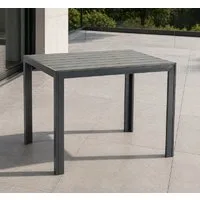 Gardissimo Gartentisch Soul rechteckig anthrazit 100 x 70 cm (Nonwood-Tischplatte, 1-St., 1 Esstisch), Holz-Look / Aluminium / wetterfest / pflegeleicht