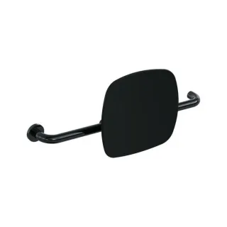 Hewi 801 Rückenstütze 801.51.9263L90 Wandabstand 150mm, Ausführung links, Lehne tiefschwarz, tiefschwarz