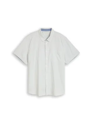 Tom Tailor - Plus Size - Regular Fit Kurzarmhemd aus Baumwolle gardenia white dot structure - Gr. - 5XL