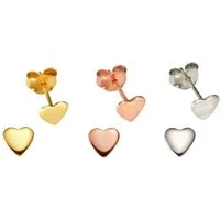 Firetti Ohrstecker-Set Multipack Schmuck Geschenk Silber 925 Ohrringe Herz (Set, 6-tlg)