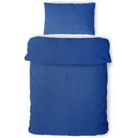 Laynenburg Kinderbettwäsche Musselin 2 teilig aus 100% Baumwolle in 100x135 cm + 40x60 cm, atmungsaktiv & bügelfrei – 3 lagig mit Reißverschluss & Haltebändern