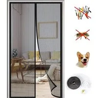 wohnTRAUM24 Insektenschutz-Vorhang Fliegengitter Balkontür,insektenschutz Tür Magnet, Fliegengitter Tür, (Fliegenvorhang Magnetisch 90x210CM, Moskitonetz Tür Ohne Bohren, Fliegenschutz Magentvorhang), für Balkontür und Terrassentür Kellertür Kinderle