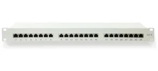 RED4POWER CAT.6 Patchpanel R4-N118G, 24-fach, 19", grau