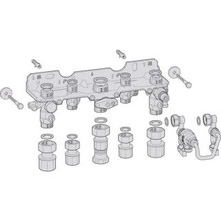Bosch Nr. Montageanschlussplatte 7738110553 komplett für Kombigeräte, für Aufputz