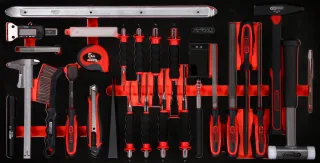 KS Tools Hammer- - Meißel- - und Messwerkzeug-Satz in Schaumstoffeinlage, 36-tlg - 813.1036