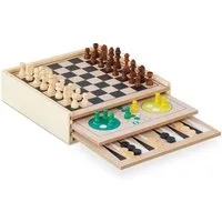 relaxdays Spielesammlung mit 7 Brettspielen, Spielesammlung mit 7 Brettspielen