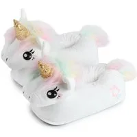 Corimori Tier Pantoffeln für Kinder Einheitsgröße 25-33,5 Plüsch Hausschuhe (Packung, Geschenk) EU Einheitsgröße 25-33,5 Mia das Einhorn für Kinder, Jungen, Mädchen