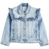 Next Jeansjacke Jeansjacke mit Rüschen (1-St)