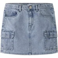 Name It Jeansrock NKFMELLA DNM CARGO SKIRT 2288-OV D Baumwolle, Cargotaschen, Used Look