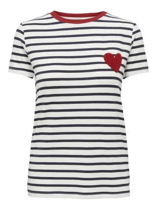 ONLY - ONLHEART S/S TEE JRS NOOS Cloud Dancer - Gr. - L