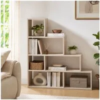 HTI-Living Raumteilerregal Raumteiler Thekla Sonoma, Stück 1-tlg., Stufenregal Bücherregal