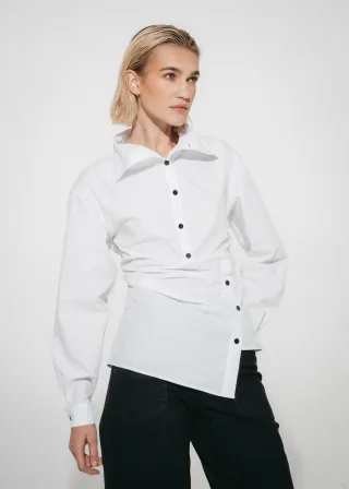Jane Lushka - Talia cotton fancy blouse white - Gr. - S