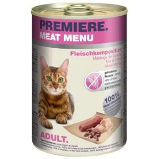 PREMIERE Meat Menu Nassfutter Katze Adult Fleischkomposition 12x400 g