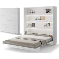 Friderik-EU Schrankbett Vertical Wandklappbett Lenart Bed Concept - inklusive Trageservice Vertikales Wandklappbett mit pneumatischer Hebehilfe, Soft-Close