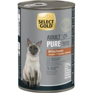SELECT GOLD Pure Adult Paté Wildschwein 12x400 g