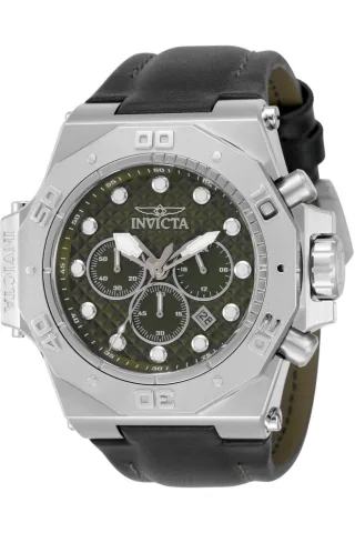 Invicta Akula 49067 Herrenuhr - Quarzwerk - Edelstahl mit schwarzem Zifferblatt - 58 mm