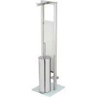 WENKO WC-Garnitur Rivalta, Standgarnitur mit integriertem Toilettenpapier- und WC-Bürstenhalter