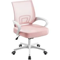 Yaheetech Bürostuhl Höhenverstellbarer Drehstuhl mit Schaukelfunktion, ergonomischer Schreibtischstuhl Arbeitsstuhl mit Netzrückenlehne