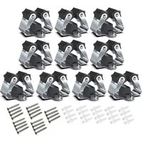 Trade-Shop Gartengerätehalter Wandhalterung Gerätehalter Besenhalterung aus rostfreiem Edelstahl, (10er Set inkl. Montage-Zubehör / Geeignet für Innen- und Außenbereich)