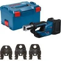 Akku-Presswerkzeug GPT 18V-19 Professional solo, 18Volt, Kit SV, Pressmaschine blau, ohne Akku und Ladegerät, 3 Pressbacken Compact SV, in L-BOXX