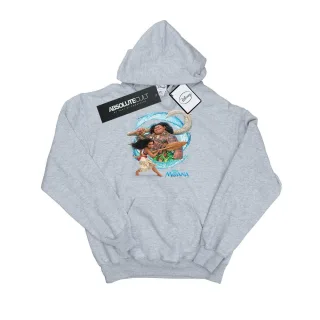 Disney - "Moana And Maui Wave" Kapuzenpullover für Mädchen (Grau)