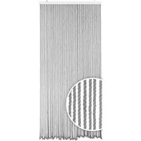 Kobolo Türvorhang Seilvorhang GREY 54 Stränge 90x200 cm (1 St), Ösen, transparent