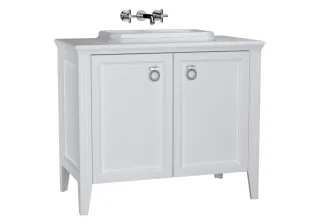 VitrA Valarte Set 98 cm Einbauwaschtisch + Waschtischunterschrank 2 Türen Weiß Matt,62171 62171
