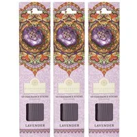 Marrakesch Orient & Mediterran Interior Räucherstäbchen 3er Set Indische Räucherstäbchen Lavendel edel aus Naturmaterial 26 cm (3-St), Handarbeit