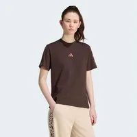 adidas Sportswear T-Shirt W AOP 3S SJ TEE mit Rundhalsausschnitt, ohne Verschluss, aus Baumwolle