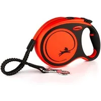 Nobby Hundeleine Flexi Hundeleine Xtrem schwarz/orange Gurt 5 m, Leinen