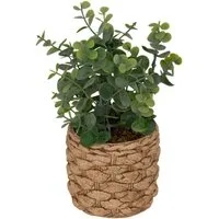 Kunstpflanze Künstlicher Eukalyptus JAYE im Keramiktopf, H. 27 cm Zimmerpflanze, Atmosphera Créateur d'intérieur, Höhe 27 cm